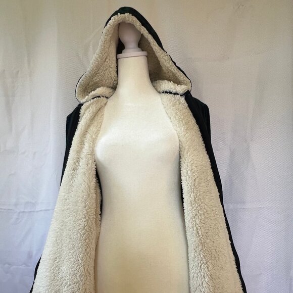 L.L.Bean Scotch Plaid Flannel Shirt Sherpa-Lined Zip Hoodie - Picture 9 of 14